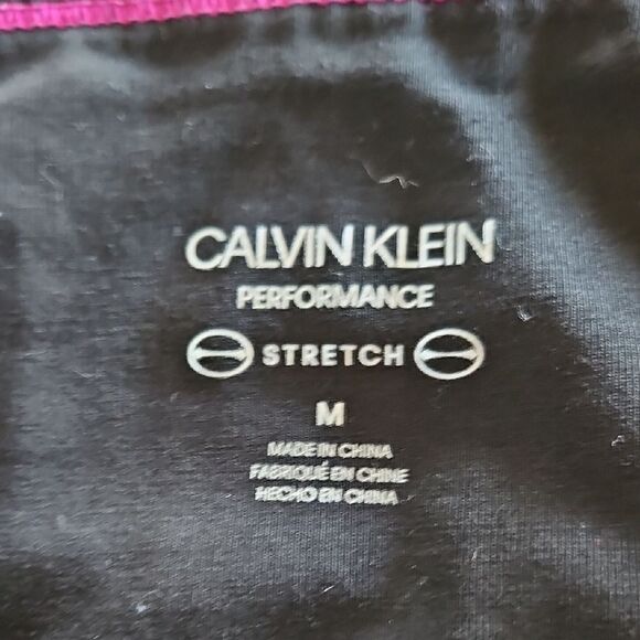 Calvin Klein Performance Pink‑Trim Stretch Leggings – Women’s Size M, Activewear - Picture 3 of 9